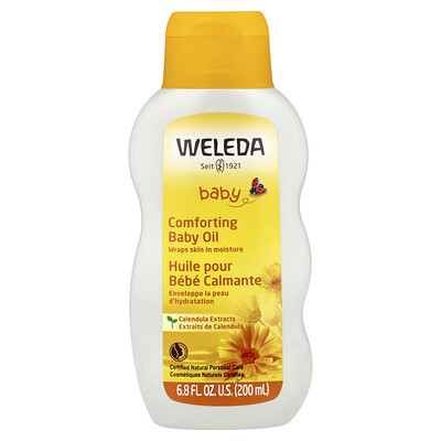 Photos - Cream / Lotion Weleda , Baby, Comforting Baby Oil, Calendula Extracts, 6.8 fl oz  WED-09655 (200 ml)