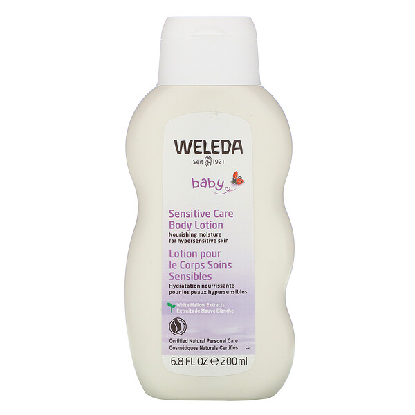 Weleda‏, Baby, Sensitive Care Body Lotion, White Mallow Extracts, 6.8 fl oz (200 ml)