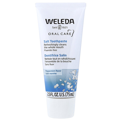 Weleda, Oral Care, Salt Toothpaste, Fluoride Free, Peppermint, 2.5 fl oz (75 ml)