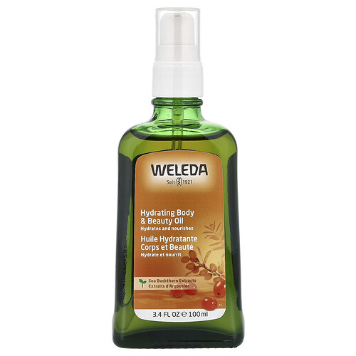 Weleda, Feuchtigkeitsspendendes Körper- und Schönheitsöl, Sanddornextrakte, 100 ml (3,4 fl. oz.)