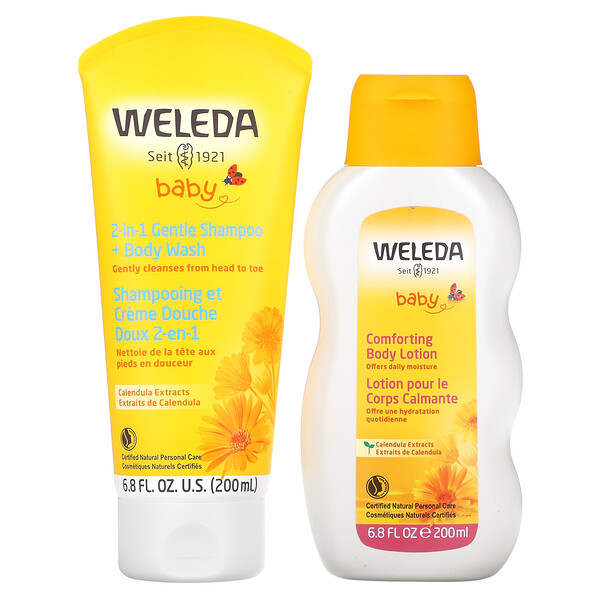 Weleda‏, ערכת חבילה לתינוק, קלנדולה, ערכת 2 חלקים