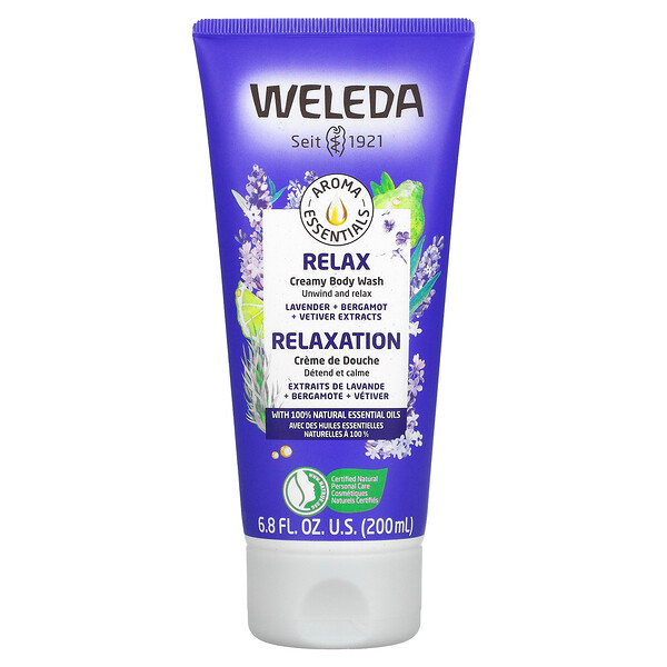 Weleda, Relax, Creamy Body Wash, Lavender + Bergamot + Vetiver Extracts, 6.8 fl oz (200 ml)