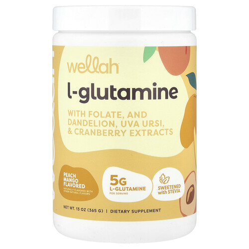 Wellah L-Glutamine, Peach Mango, 13 oz (365 g)