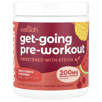 Wellah  Get-Going Pre-Workout  Fruit Punch  11.7 oz (327 g)