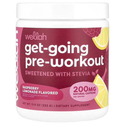 Wellah  Get-Going Pre-Workout  Raspberry Lemonade  11.9 oz (333 g)