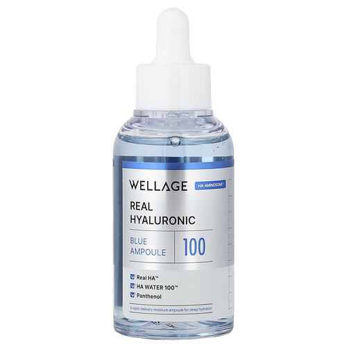 Wellage Real Hyaluronic Blue Ampoule 100, 2.02 fl oz (60 ml)