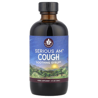 WishGarden Herbs, Serious AM ™ от кашля, успокаивающий сироп, 120 мл (4 жидк. Унции)