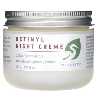White Egret Personal Care, Retinol-Nachtcreme, 59 ml