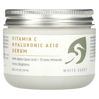 White Egret, Sérum à la vitamine C et à l'acide hyaluronique, 59 ml