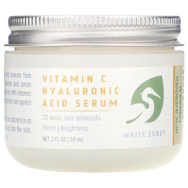 White Egret Personal Care, Hyaluronsäure-Serum mit Vitamin C, 59 ml
