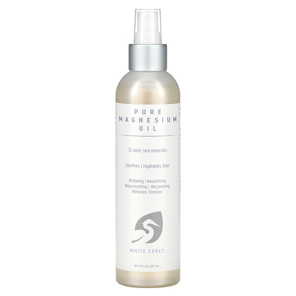 White Egret Personal Care, Pure Magnesium Oil, 8 fl oz (237 ml)