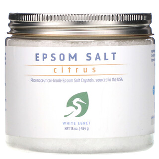 White Egret Personal Care, крем с английской солью, цитрус, 454 г (16 унции)