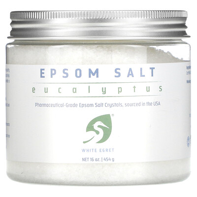 White Egret Personal Care английская соль с эвкалиптом, 454г (16унций)