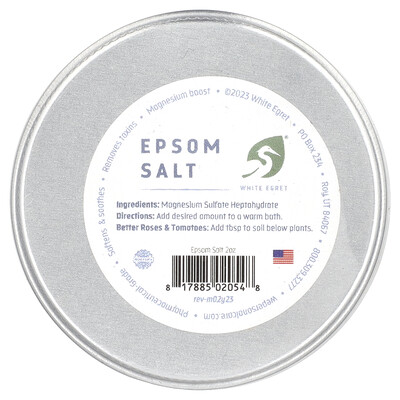 White Egret Personal Care  Epsom Salt  2 oz
