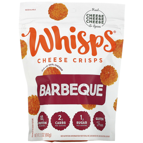Whisps, Barbeque Cheese Crisps,  2.12 oz (60 g)