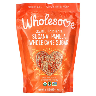 

Wholesome Sweeteners, Organic Sucanat Panela, Whole Cane Sugar, 16 oz (454 g)