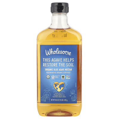 Wholesome Sweeteners  Organic Blue Agave Nectar  18.5 oz (525 g)
