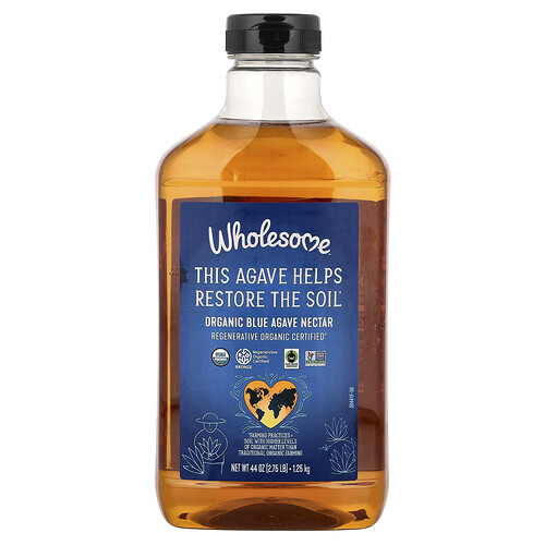 Wholesome Sweeteners, Organic Blue Agave Nectar, Bio-Blauer-Agaven-Nektar, 1,25 kg (44 oz.)