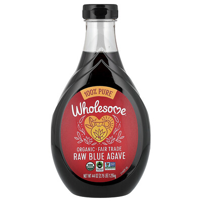 Wholesome Sweeteners, Agave azul crudo orgánico, 1,25 kg (44 oz)