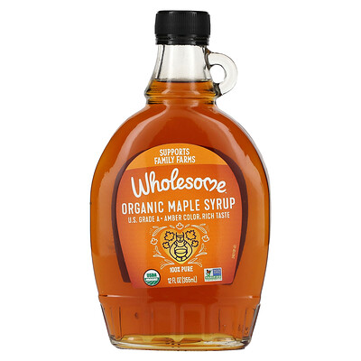 

Wholesome Sweeteners, Organic Maple Syrup, Amber, 12 fl oz (355 ml )