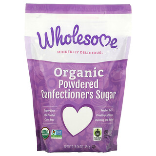 Wholesome, Органический сахар в пудре, 454 г (1 фунт)