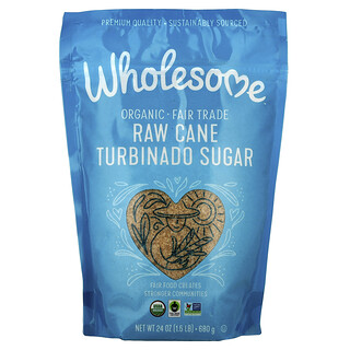 Wholesome Sweeteners, 유기농 터비나도, 사탕수수 설탕, 1.5lbs(24oz) - 680g