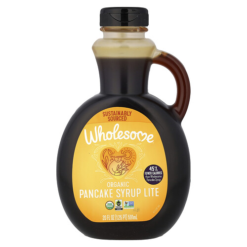 Wholesome Sweeteners Organic Pancake Syrup, Lite, 20 fl oz (591 ml)