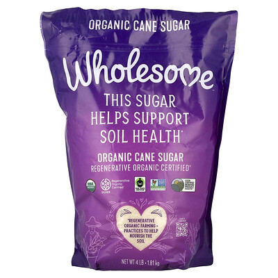 Wholesome Sweeteners, Azúcar de caña orgánico, 1,81 kg (4 lb)
