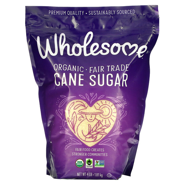 Organic Cane Sugar, 4 lbs (1.81 kg)