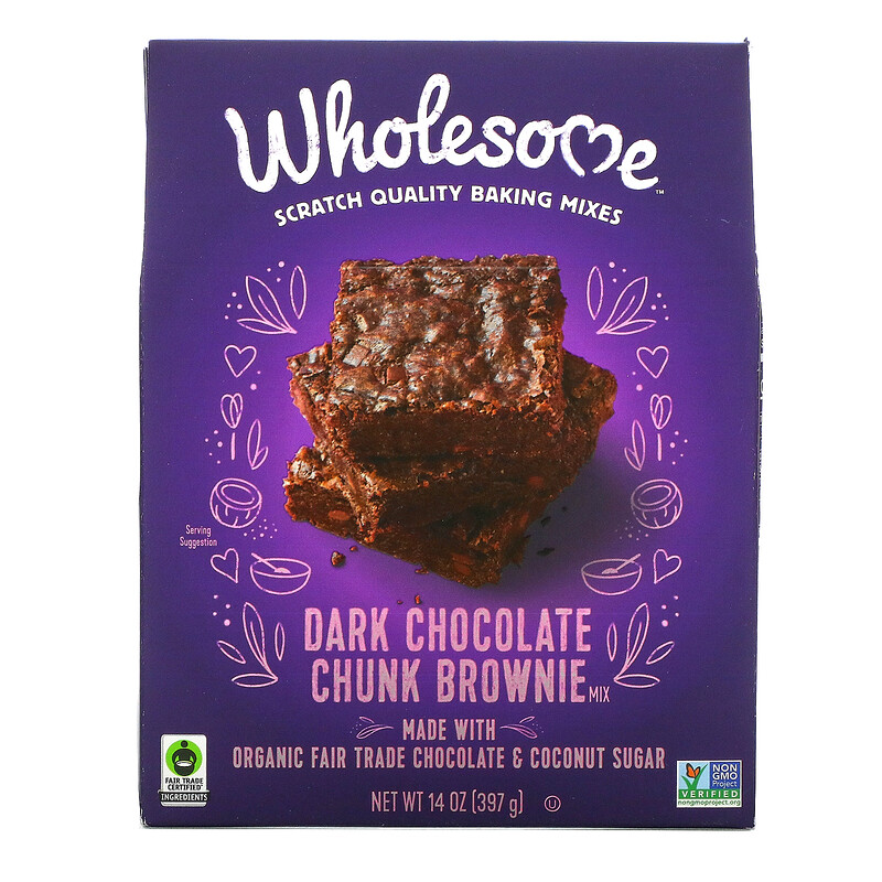 Wholesome, Dark Chocolate Chunk Brownie Mix, 14 oz (397 g) iHerb