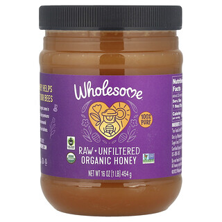 Wholesome Sweeteners, Raw + Unfiltered Organic Honey , 16 oz (454 g)