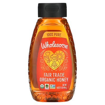 Купить Wholesome Органический мед, справедливая торговля, 454 г (16 унций)