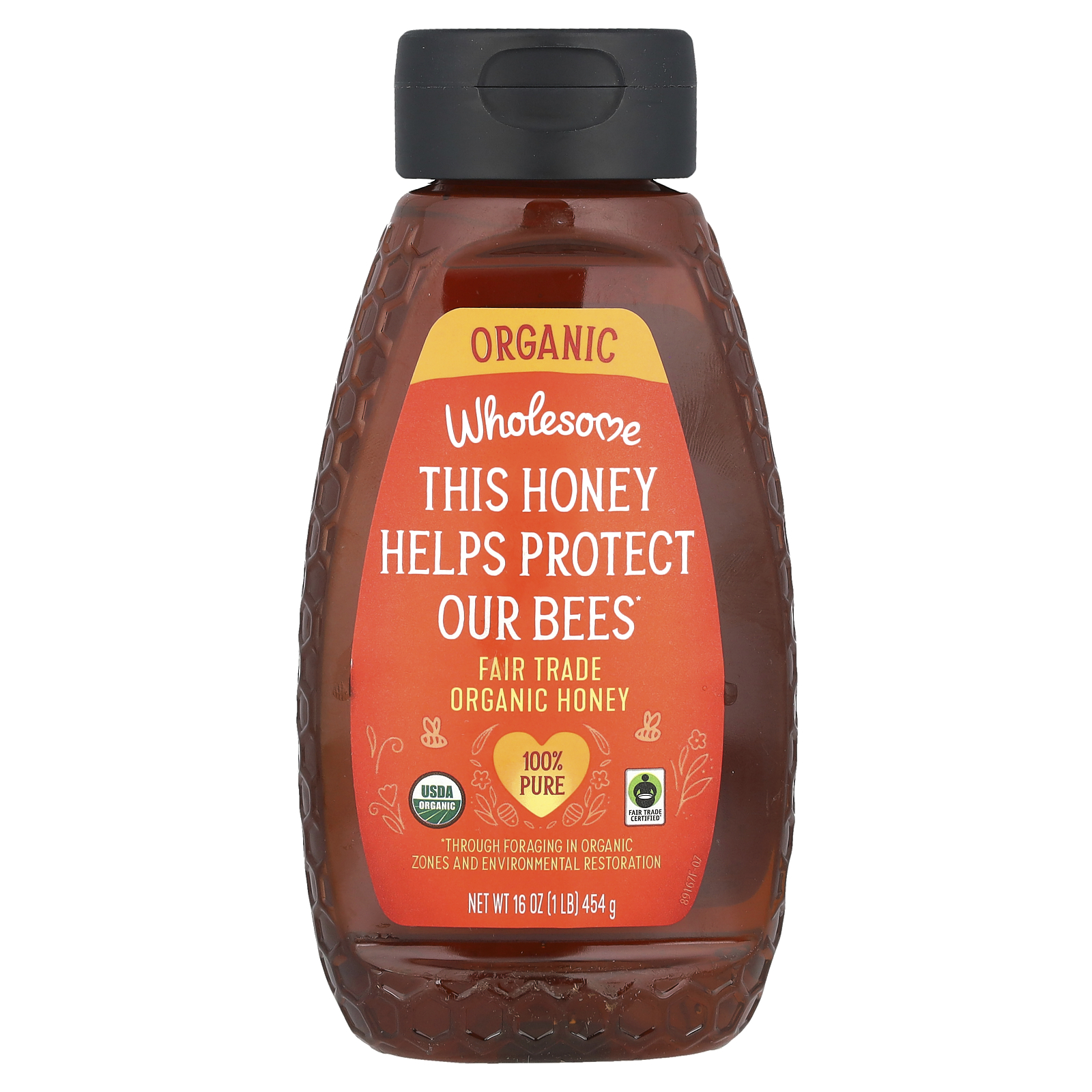 オーガニックハニー、454g（16オンス）