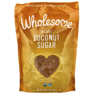 Wholesome Sweeteners, Organic Coconut Sugar, 1 lb. (16 oz) - 454 g