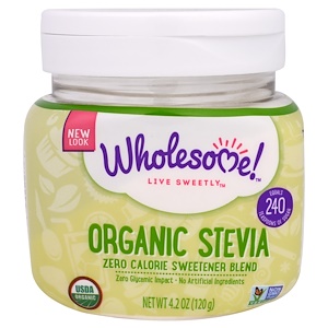Отзывы о Холсам Свитнерс, Organic Stevia, Zero Calorie Sweetener Blend, 4.2 oz (120 g)