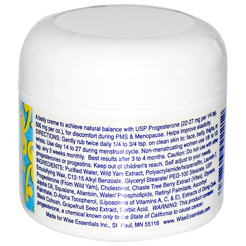 Wise Essentials, Wild Yam Progesterone, 2 oz (56.7 g) iHerb