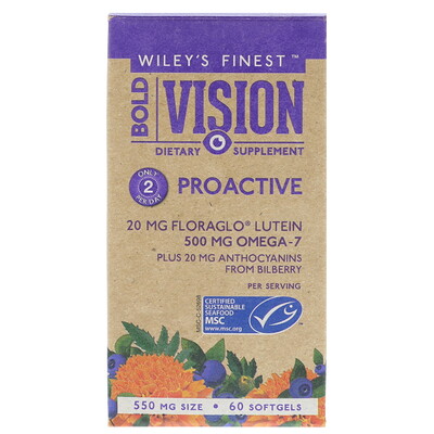 Wiley's Finest Bold Vision, Proactive, 60 Softgels