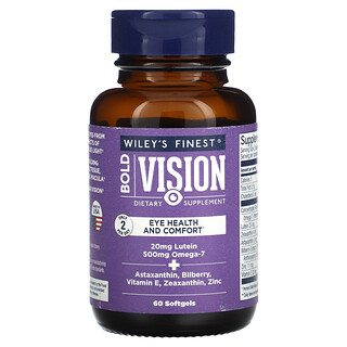 Wiley's Finest, Bold Vision, 60 Cápsulas Softgel