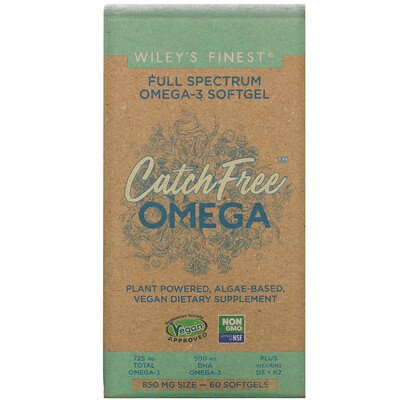 Wiley's Finest CatchFree Omega, 60 Softgels