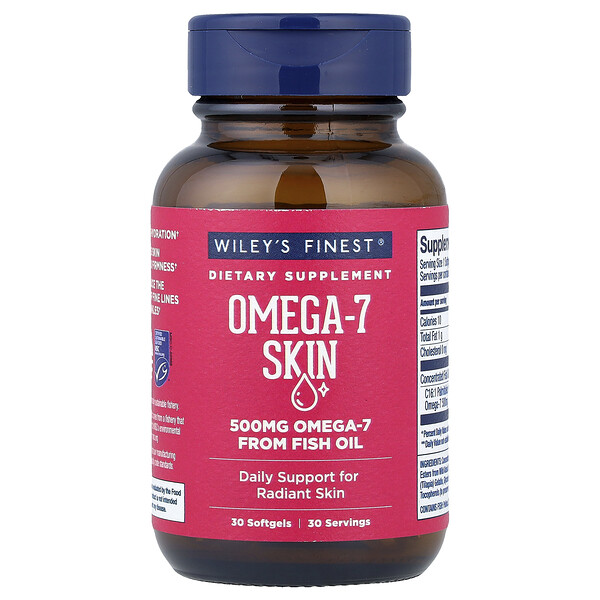 Wiley's Finest Omega-7 Skin, 30 Softgels