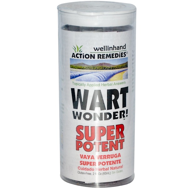 Wellinhand Action Remedies, Wart Wonder Super Potent, 2 fl oz (60 ml) (Discontinued Item) 