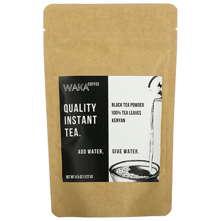 Waka Coffee, Листья 100% растворимого чая, черный чай в порошке, кенийский, 127 г (4,5 унции)