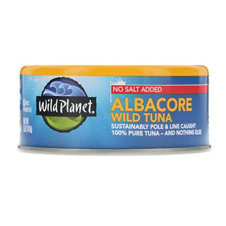 Wild Planet, 野生のビンナガマグロ, 塩無添加, 5 オンス (142 g)