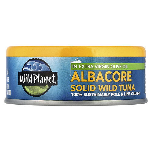Wild Planet, Albacore Solid Wild Tuna In Extra Virgin Olive Oil, 5 oz (140 g)