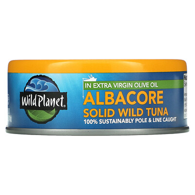 Wild Planet Дикий тунец альбакор в оливковом масле первого холодного отжима, 142 г