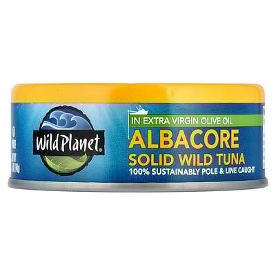 Wild Planet  Albacore Solid Wild Tuna In Extra Virgin Olive Oil  5 oz (140 g)