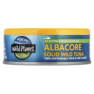 Wild Planet, Albacore Vaste Wilde Tonijn In Extra Vierge Olijfolie, 5 oz (140 g)