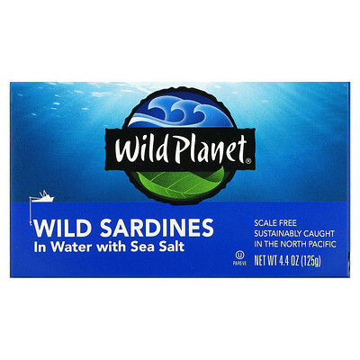 Купить Wild Planet Дикие сардины в жидкости с морской солью, 4, 4 унции (125 г)
