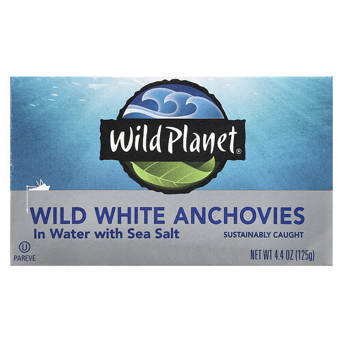 Wild Planet Wild Planet, Wild White Anchovies In Water with Sea Salt, 4.4 oz (125 g)
