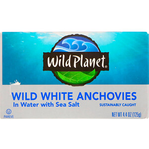 Отзывы о Вайлд Планет, Wild White Anchovies in Water With Sea Salt, 4.4 oz (125 g)